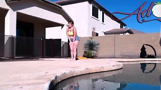 Adora bell - Desperate Misty Pees in Pool