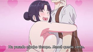 Hot hentai: busty milf with huge honkers seduces a student guy and begs him for a wild anal sex