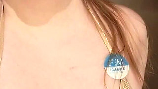 Try on - Golden Swimsuit in the Fitting Room
