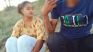 Beautiful Indian Village Stepsister Suman Sex in Jungle Outdoor with Her Stepbrother, XXX Video Tight Pussy Getting Fucked Hindi