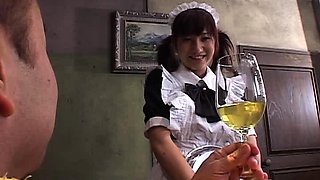 Japanese teen in schoolgirl uniform stripped