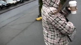 Toilet slut sucking cock