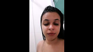 Indian GF Filming Selfie Porn In Shower For Her Boyfriend