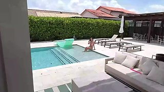 Latina Interracial Outdoor with Big Titty Neighbor And BWC