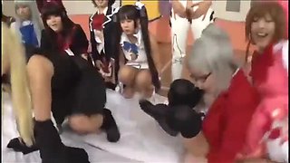 Asian Cosplay Cutie in Hot Party Action