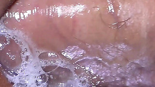 Ebony Mouth Pumping Big White Cock and Getting Semen in Reward