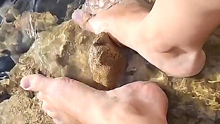 Footjob in the Sea