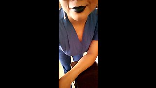 Busty Nurse Walks in the Hospital Showing Her Tits
