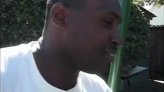 Black couple pussy licking pussy fucking in dogging position in the bedroom