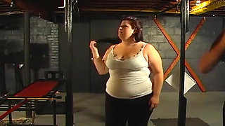 A Horny BBW Gets Tied up and Spanked