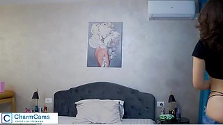 Unpaid live show Natural White Boobs