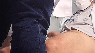 Slutty Nurse Catches Doctor on Duty and Performs Very Intimate Exam in Hospital Bathroom