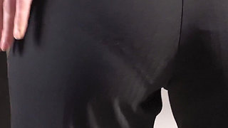 Amateur Secretary In Office Trousers Teases Her Visible Panty Line