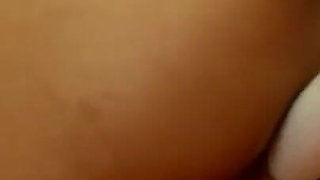 Asian enjoys huge dildo