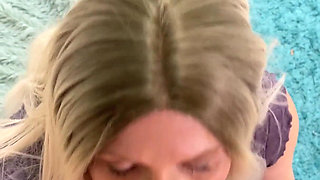 Step-mom Lets Step-son Watch His Bully Get Sloppy Blowjob