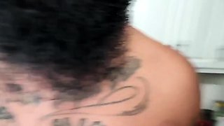 Interracial gloryhole blowjob from a brunette