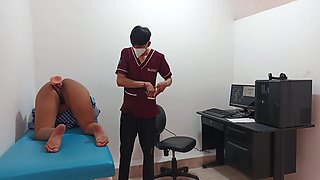 Perverted Doctor Fucks Pussy of Horny College Girl 18+