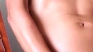 Blonde tight pussy babe solo toy fun in glamour masturbation