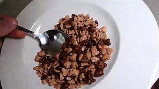 Busty Step Sister makes him Cum on her Cereal and Eats It
