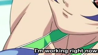 Busty Hentai Slut Seduces Young Boy at Public Pool