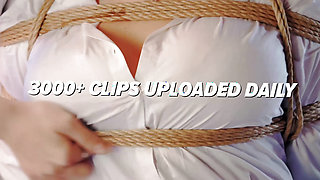 Big Boob Ass Spank Blonde MILF: Barefoot Bikini Babe Stripped Down