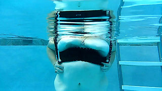 Watch BBW Nurse Vicki Exercise in Pool with Underwater Camera See My