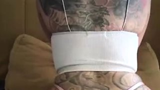 Blonde tight pussy babe solo toy fun in glamour masturbation