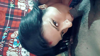 Elder stepbrother fuck my mouth and drop her cock sparm in my boobs.