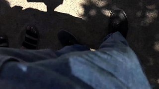 Busty amateur teen outdoor hardcore action with cum