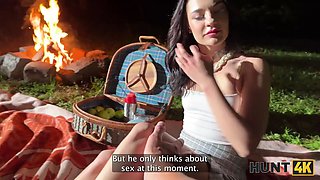 Hunt4k. she likes to blow strangers penis and cheat on her bf in public