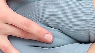 Wetting My Shorts Fetish - Soaking Pussy - Fast Fingering Solo Hot Blonde Girl