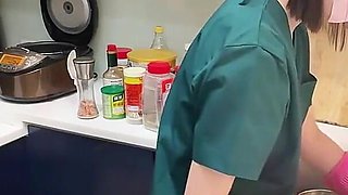 The Nurse Lady Is Inserted Into Her Body From Behind by the Doctor and Cums Inside the Ass