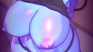 Big Huge Blueberry Succubus Waifu Shakes Her Fat Ass Fucking Tits for You to Jerk off Too