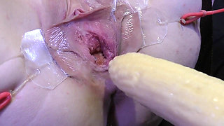 Wide Open Cocked Pussy Mechanically Fucked From Very Close 3