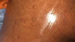 Massaging Her Curvy Ass - Rubbing and Fingering Her Red Head Wet and Dripping Pussy