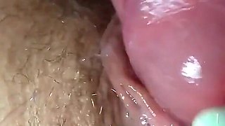 He Rubs My Clit with His Cock and Cums in My Pussy