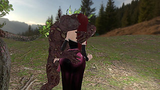 Sexy & Curvy Sorceress with Lactating Tits Bred by a Mutant's Monster Cock