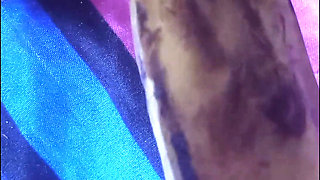 Fucking My Black Hairy Pussy with a Banana Load Moaning Orgasms