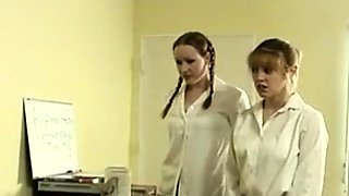 Two Schoolgirls Spanked