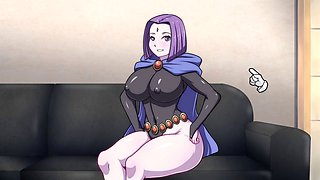 Anime girl in a sexy dress gets into wild hentai action