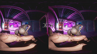 Cheri Nowlin giving you a proper Reception at Clouds nightclub, Cyberpunk 2077 parody