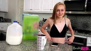 StepSis Alicia Williams Gets Facial After Hardcore Fuck - Blonde Petite Takes Big Cock