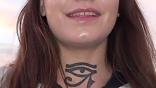 German Scout - Inked College Girl Jess Mori Pickup for Casting Fuck