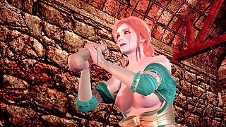 Wild session with busty redhead Triss Merigold in 3D porn