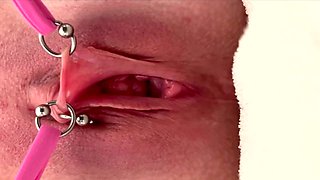 Pulling and Stretching My Pierced Clit and Pushing My Pussy