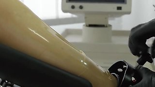 Rubber Patient Gets Anal and Pussy Treatment While Doctors Examination in The Clinic