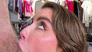 Nasty slut enjoys hardcore deepthroating session POV style