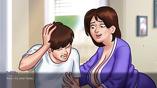 new step mom and step son  make amazing seen in summertime saga part 5