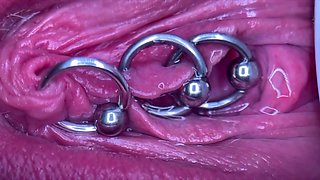 Extreme Close up Pee and My Pierced Pussy and Clit Compilati