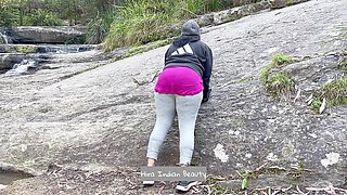 Yoga Stretch - Sexy Tease at River Side - Rare - Outdoor Indian Erotica